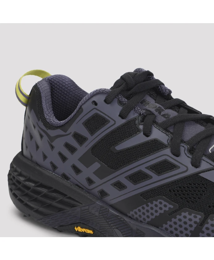 Текстильные кроссовки, окрашенные в черный цвет Hoka One One, черный — фото 4