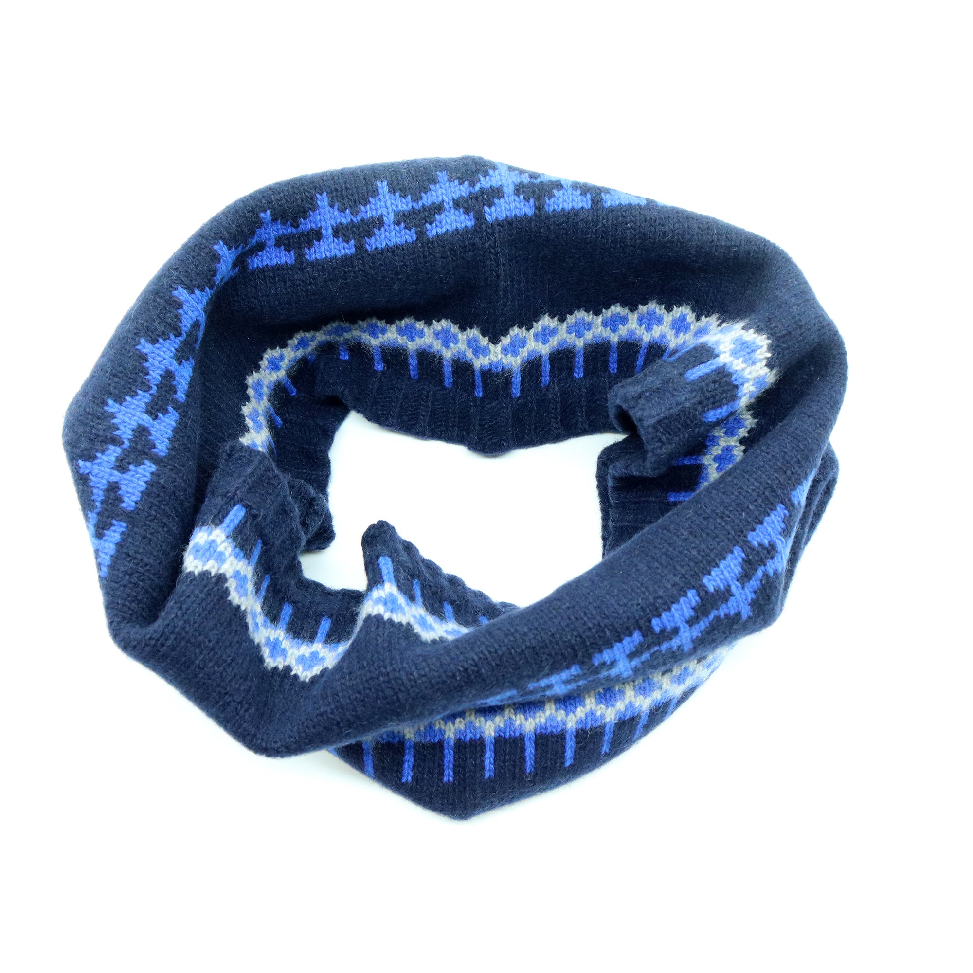 

Кашемировый шарф в скандинавском стиле Portolano, цвет blue combo
