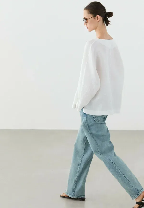 Блуза Massimo Dutti, белый — фото 3