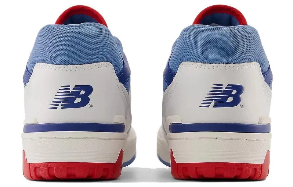 Мужские кроссовки New Balance 550 BB550NCH, белые, из натуральной красной кожи, повседневная обувь — фото 4