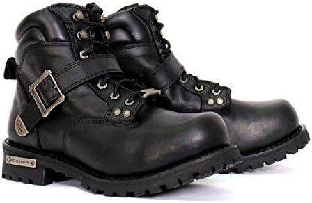 

Мужские кожаные ботинки Hot Leathers BTM1007 черного цвета с 15 см голенью и регулируемой пряжкой - размер 10 ‎Hot Leathers