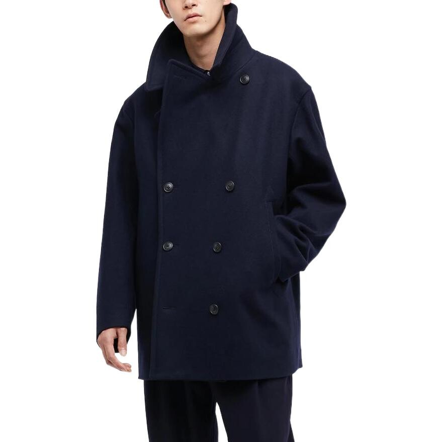 Пальто мужское Uniqlo +J Wool Blended Oversized, 69 темно-синий — фото 2