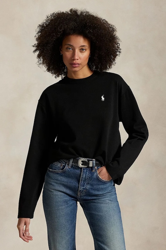 

Хлопковая водолазка Polo Ralph Lauren, черный