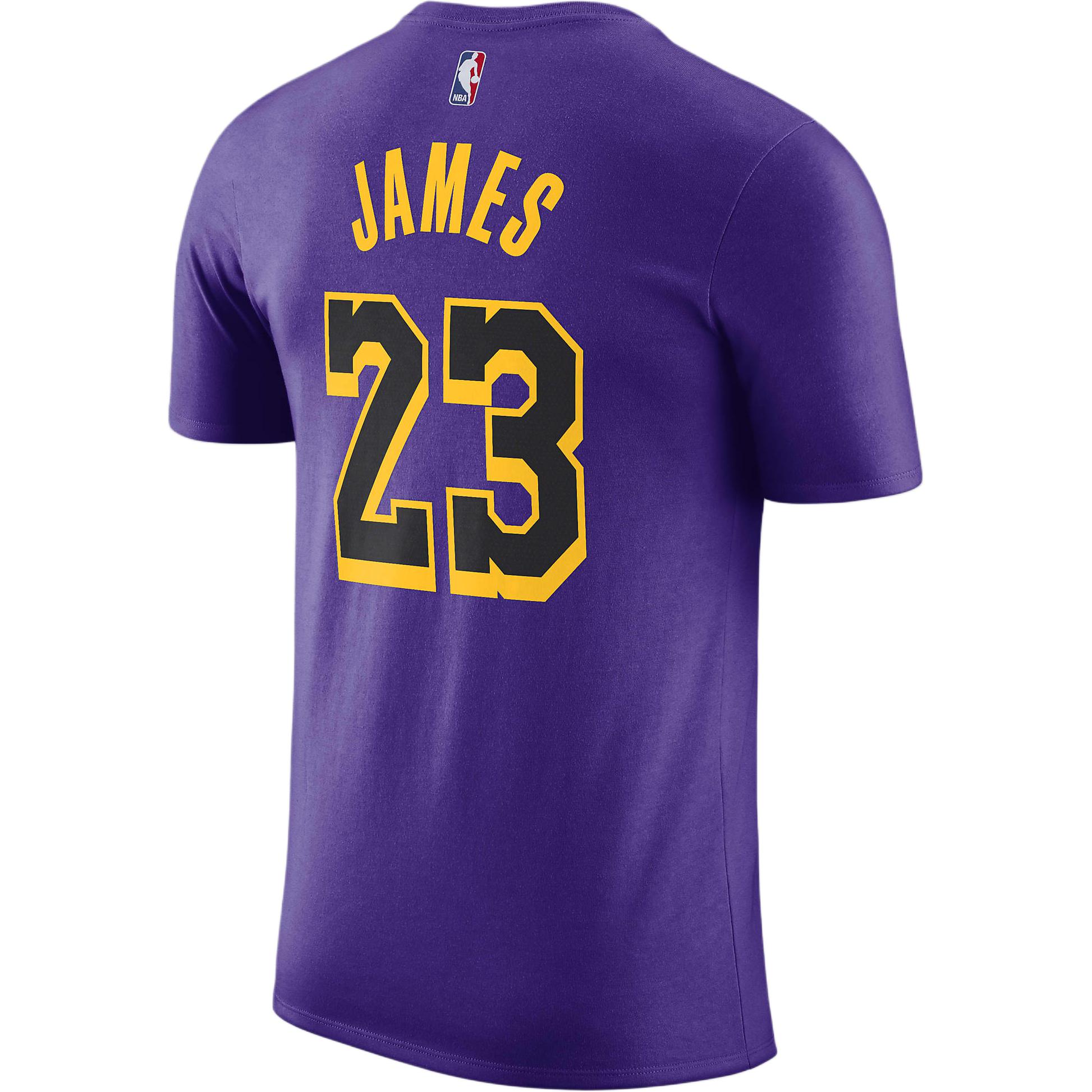 Jordan Футболка NBA Los Angeles Lakers Edition Statement, мужская, фиолетовая — фото 4