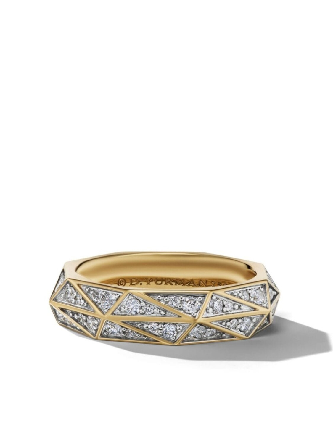

Кольцо Torqued из желтого золота с бриллиантами David Yurman, золотой