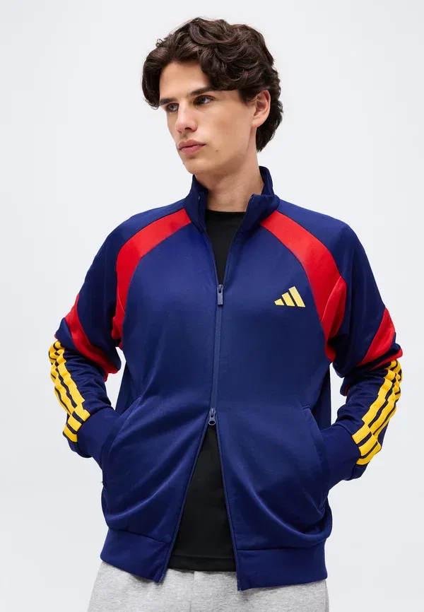 Куртка тренировочная Adidas Sportswear Tiro, темно-синий/командный красный/желтый — фото 4