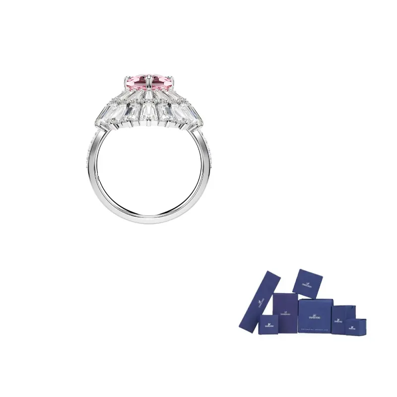 

Swarovski Синтетическое кольцо с кубическим цирконием серебристого цвета для женщин