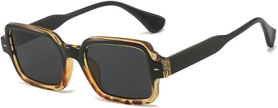 

Солнцезащитные очки UV400 с двухцветными заклепками и прозрачными линзами, подходят для женщин и мужчин, для бега и занятий спортом на открытом воздухе UYPTK, Black Leopard Grey