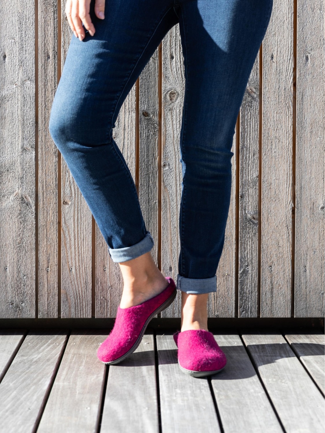 Тапочки 'Filzpantoffel Magicfelt 736' в цвете Magenta — фото 2