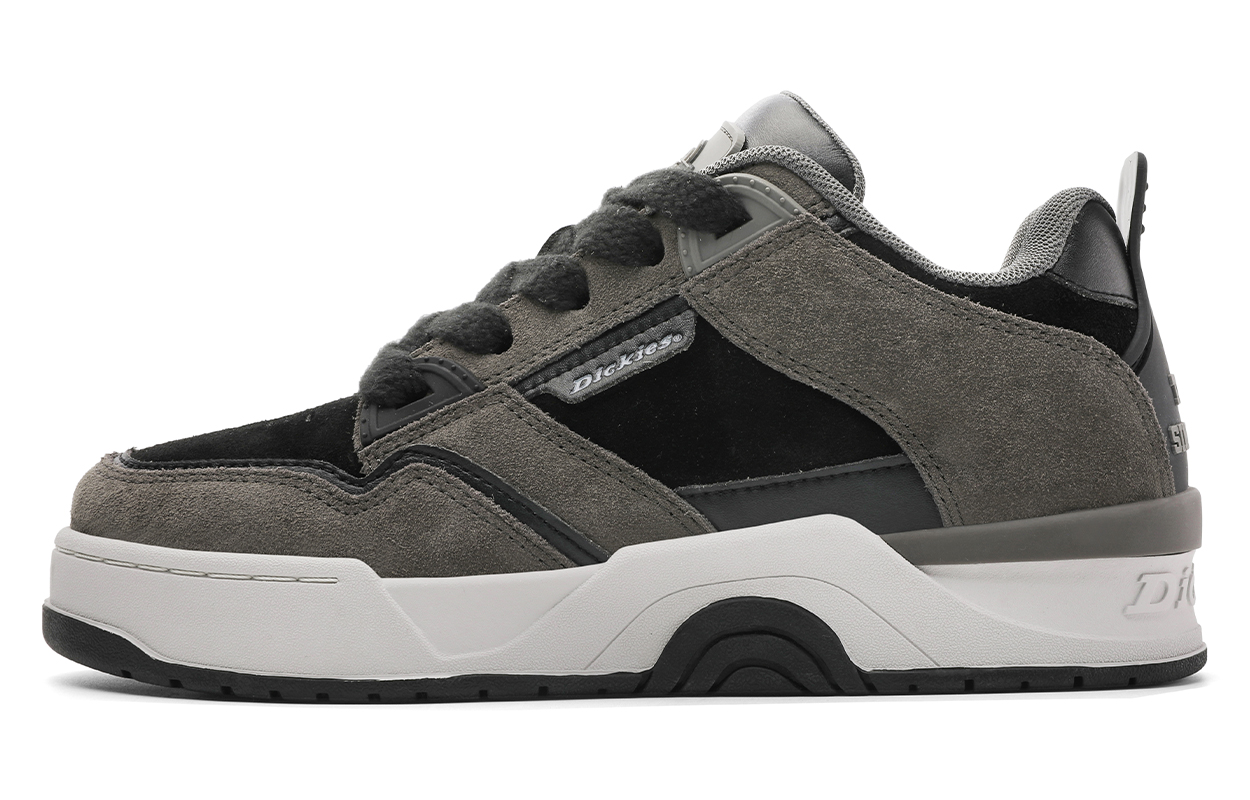 

Низкие скейтерские кроссовки мужские черно-серые Dickies