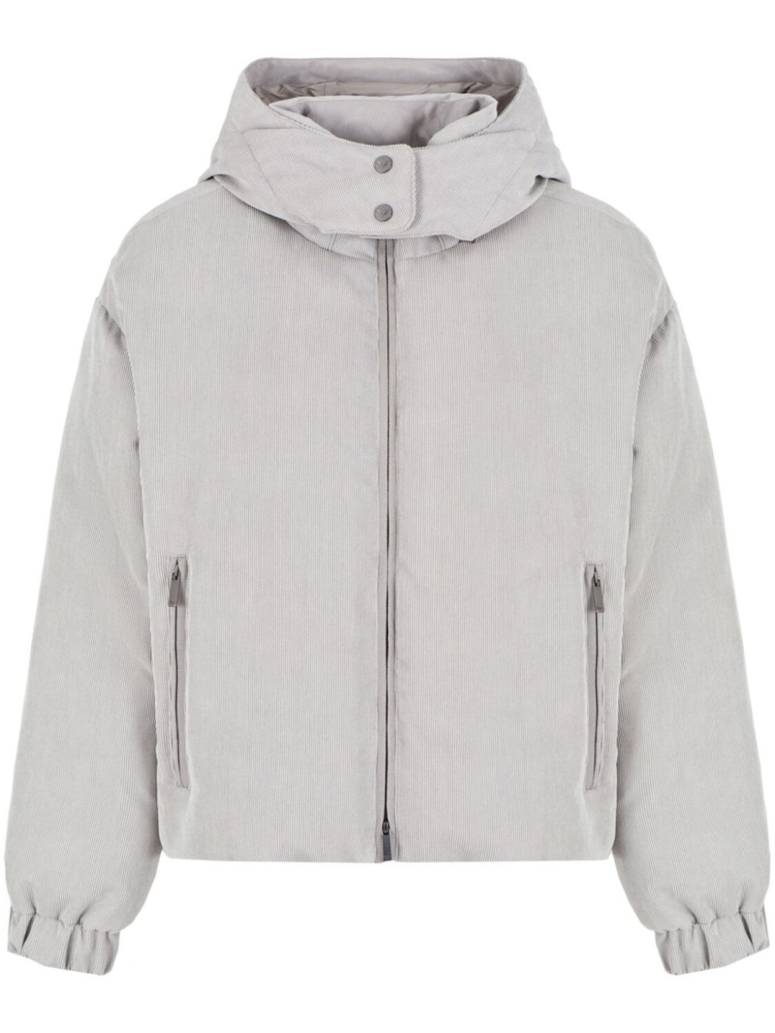 

Emporio Armani вельветовый пуховик с капюшоном, серый