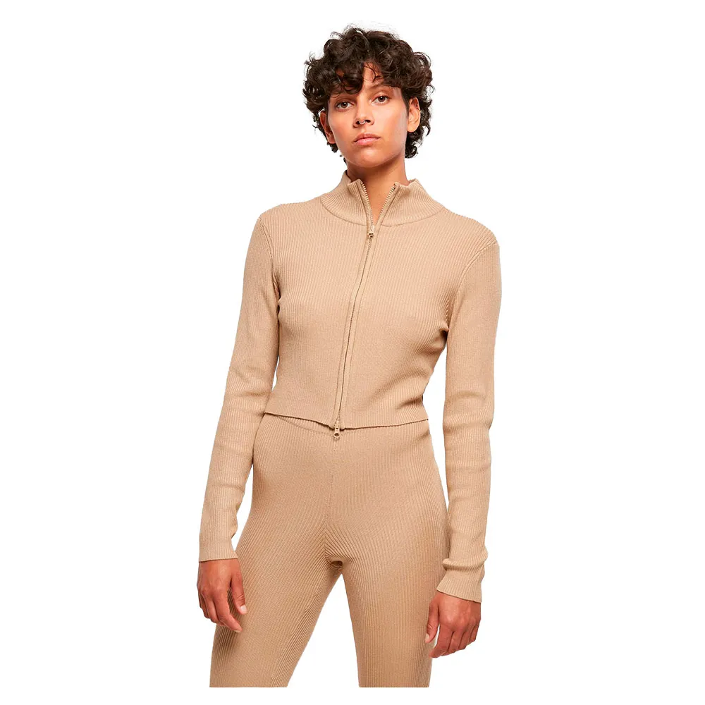 

Кардиган Urban Classics Cropped Rib Knit, бежевый