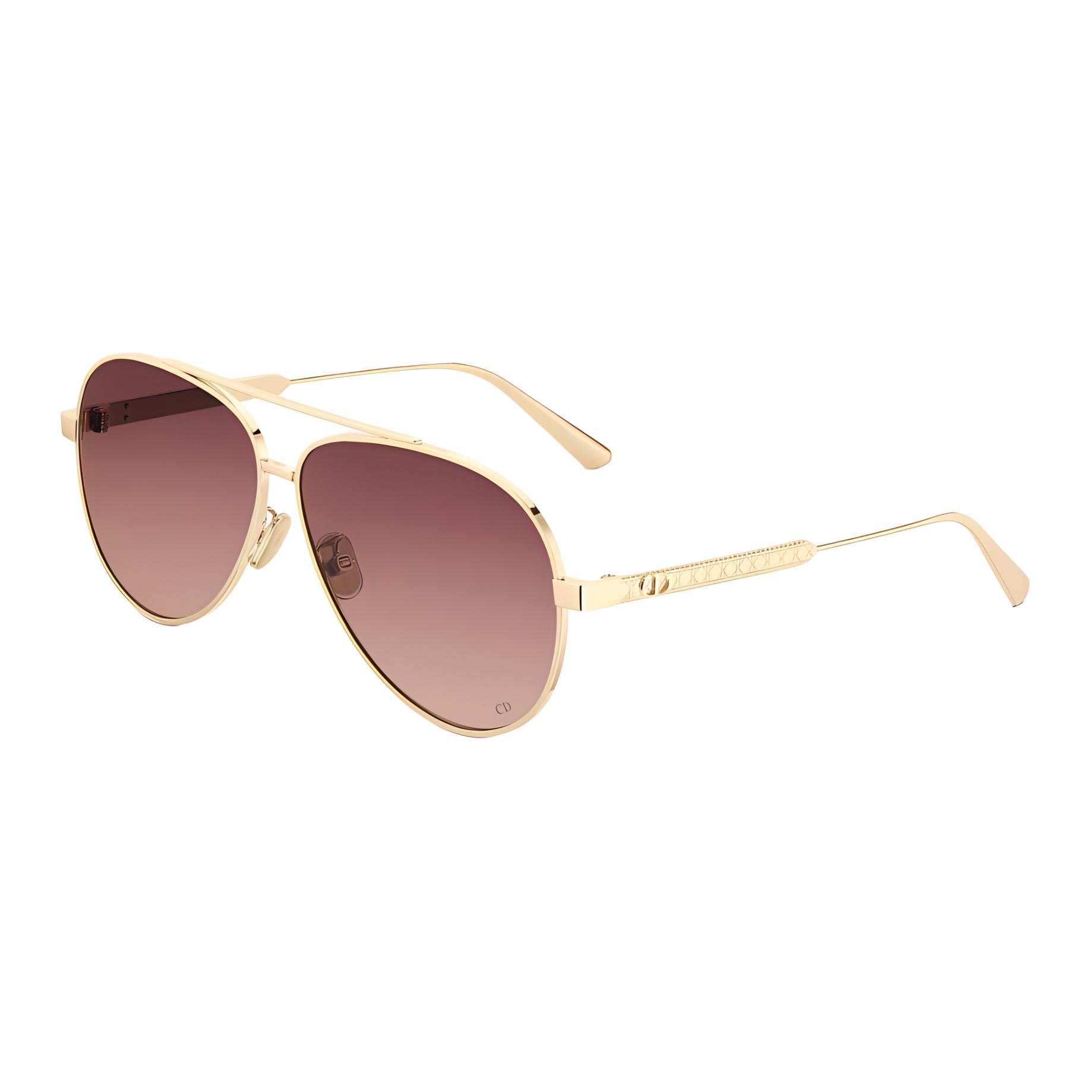 DIOR Металлические авиаторские очки Unisex Gold — фото 4