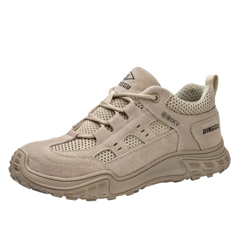 

DINGGU Мужские дышащие повседневные низкие туфли с противоскользящей и износостойкой подошвой бежевые, цвет Beige[Breathable]
