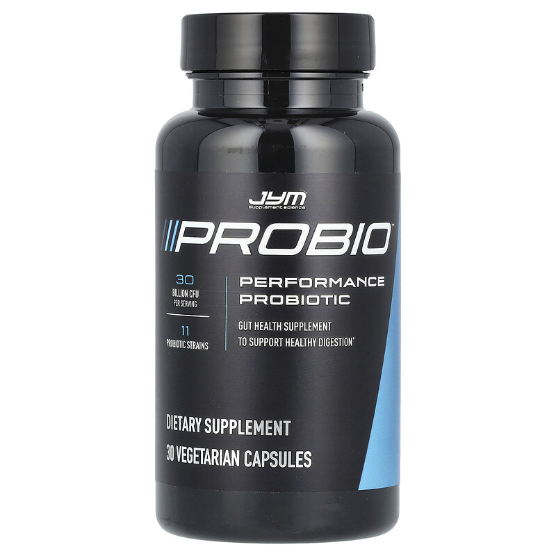 

JYM Supplement Science, Probio, пробиотик для повышения эффективности, 30 млрд КОЕ, 30 вегетарианских капсул