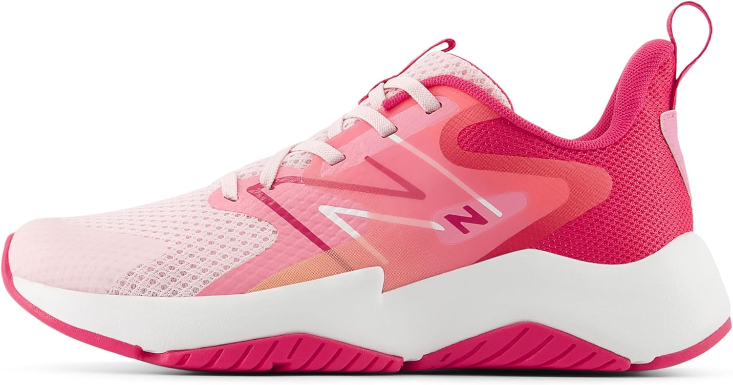 Детские кроссовки New Balance Rave Run V2 на шнуровке (унисекс), розовый — фото 2