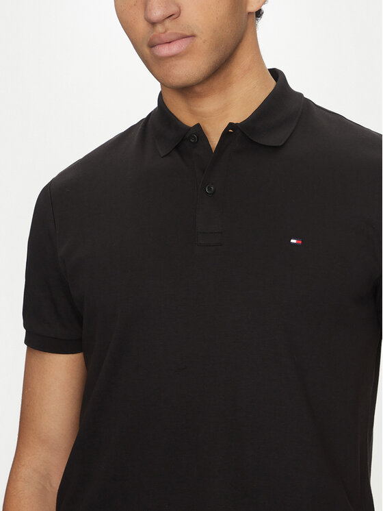 Рубашка поло стандартный крой Essential MW0MW35585 Tommy Hilfiger, черный — фото 4