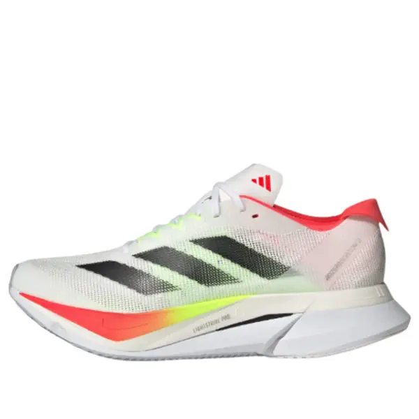Кроссовки adizero boston 12 'white core black lucid red' Adidas, белый