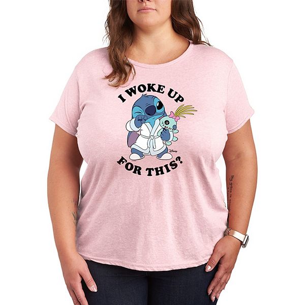 

Футболка Plus size Lilo & Stitch I woke up for this Disney, Heather Pink, Розовый, Футболка Plus size Lilo & Stitch I woke up for this Disney, Heather Pink