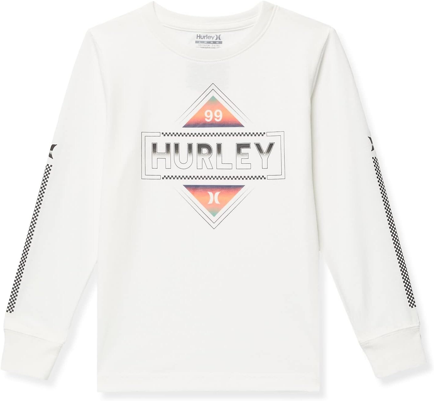 

Футболка Hurley Check Box Long Sleeve Stack Tee, цвет Sail