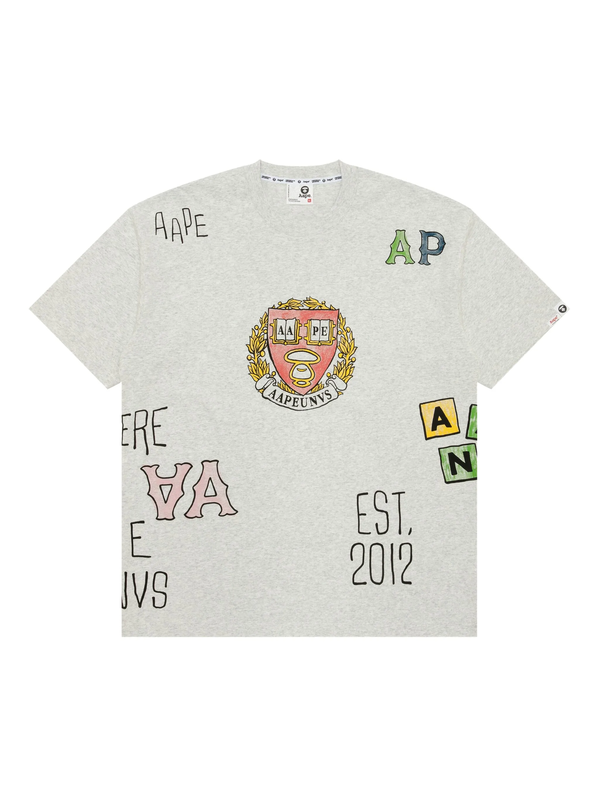 

Футболка с круглым вырезом Aape By A Bathing Ape, серый