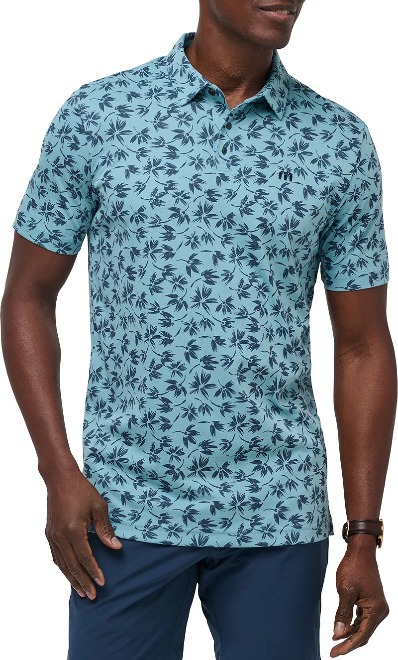 

Мужская рубашка-поло для гольфа TravisMathew Midnight Jungle, цвет Cameo