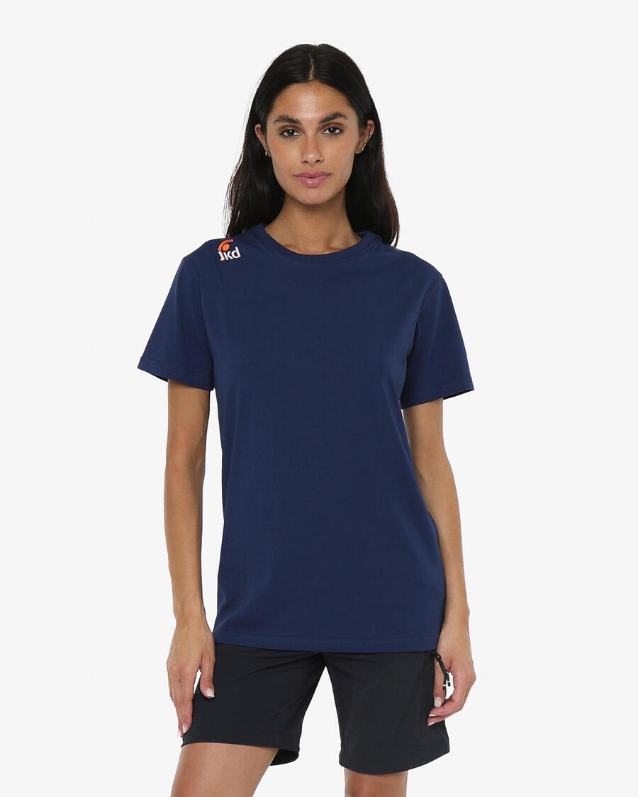 

JAKED Синтетическая фитнес-футболка темно-синего цвета для мужчин и женщин