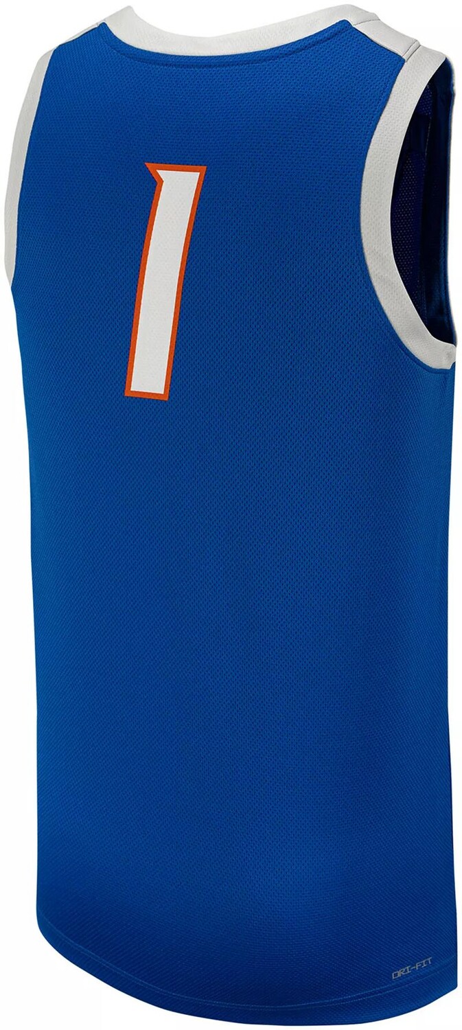 Мужская синяя баскетбольная майка Nike Boise State Broncos #1 — фото 3