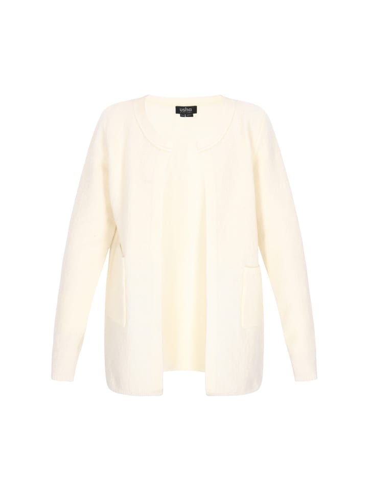 

Usha BLACK LABEL Женский кардиган кремового цвета