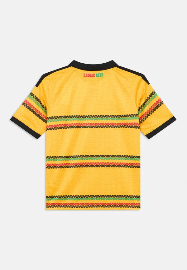 Детская спортивная футболка унисекс с надписью «jamaica home» Adidas Performance, Bold Gold Coloured — фото 2