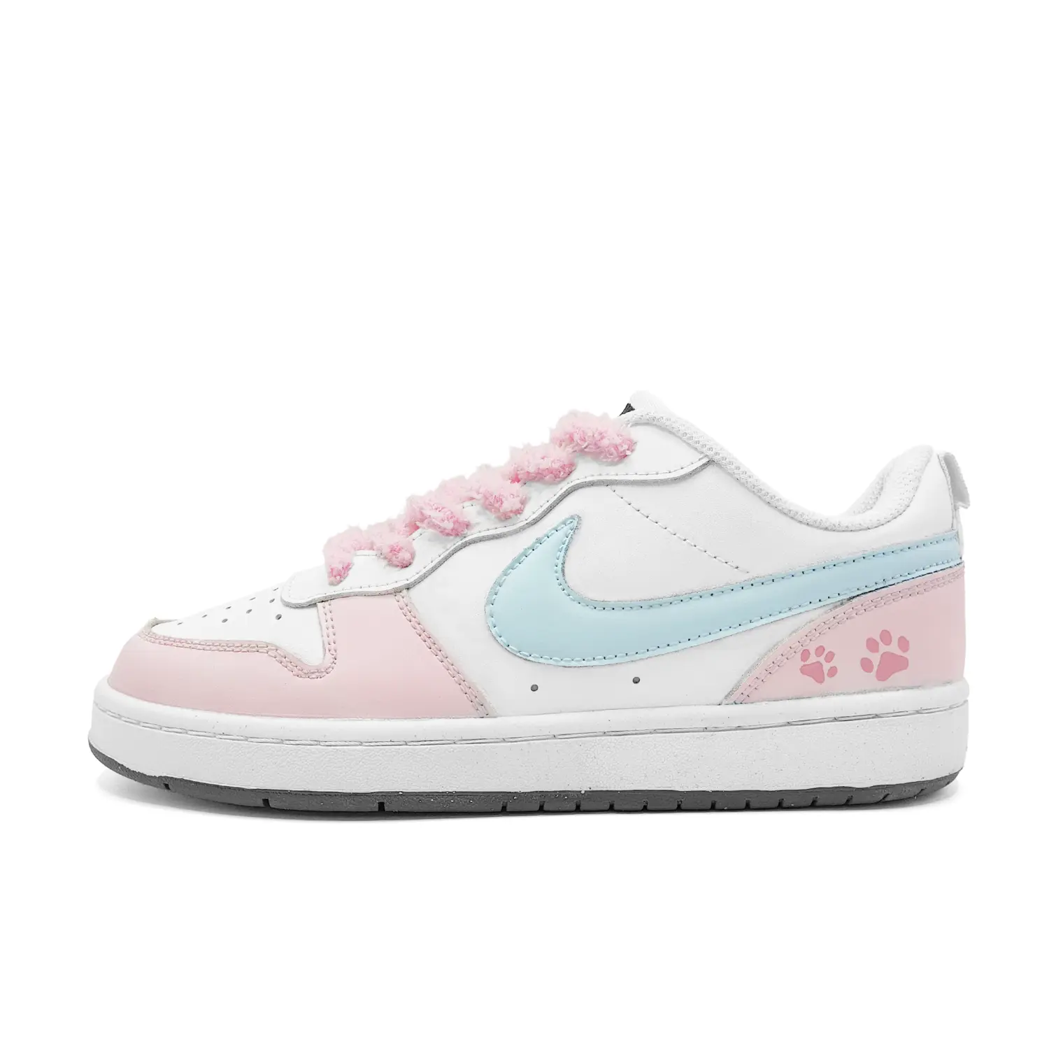 

Nike Court Borough нескользкие устойчивые к истиранию низкие скейтерские кроссовки pink детские