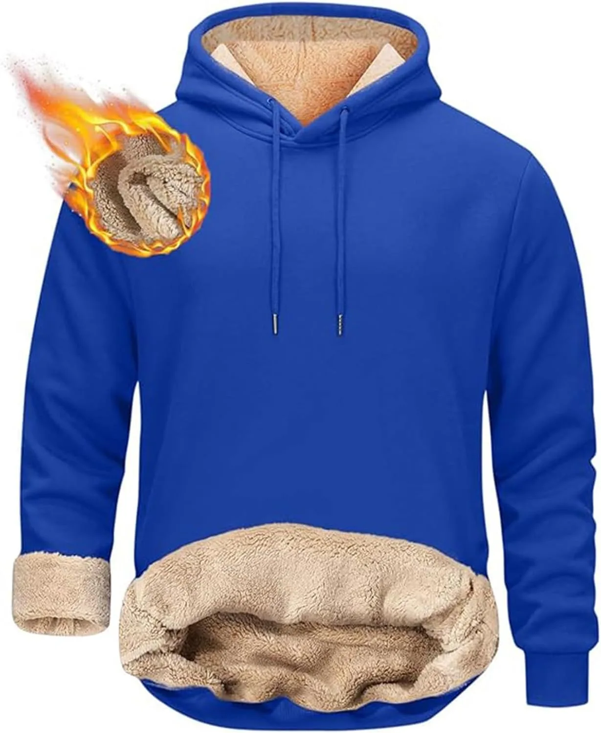 

Мужская толстовка с подкладкой из шерпы, ветрозащитная и утепленная dyiozbga