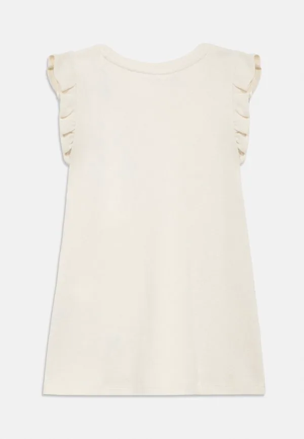 Детское трикотажное платье из плетеного трикотажа Guess, Cream White — фото 2