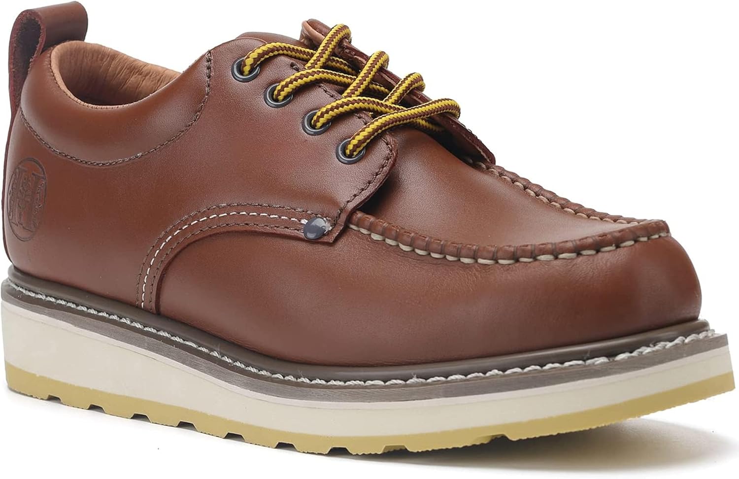 

Мужские ботинки HANDROCK Oxford с мягким носком 4, кожаные, противоскользящие, прочные, дышащие, модель 82994, коричневый