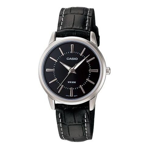 

Часы CASIO Quartz Waterproof Unisex Black Analog, черный