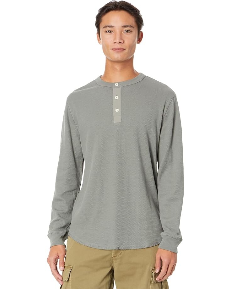 

Футболка Madewell Thermal Henley Tee, цвет Light Spruce