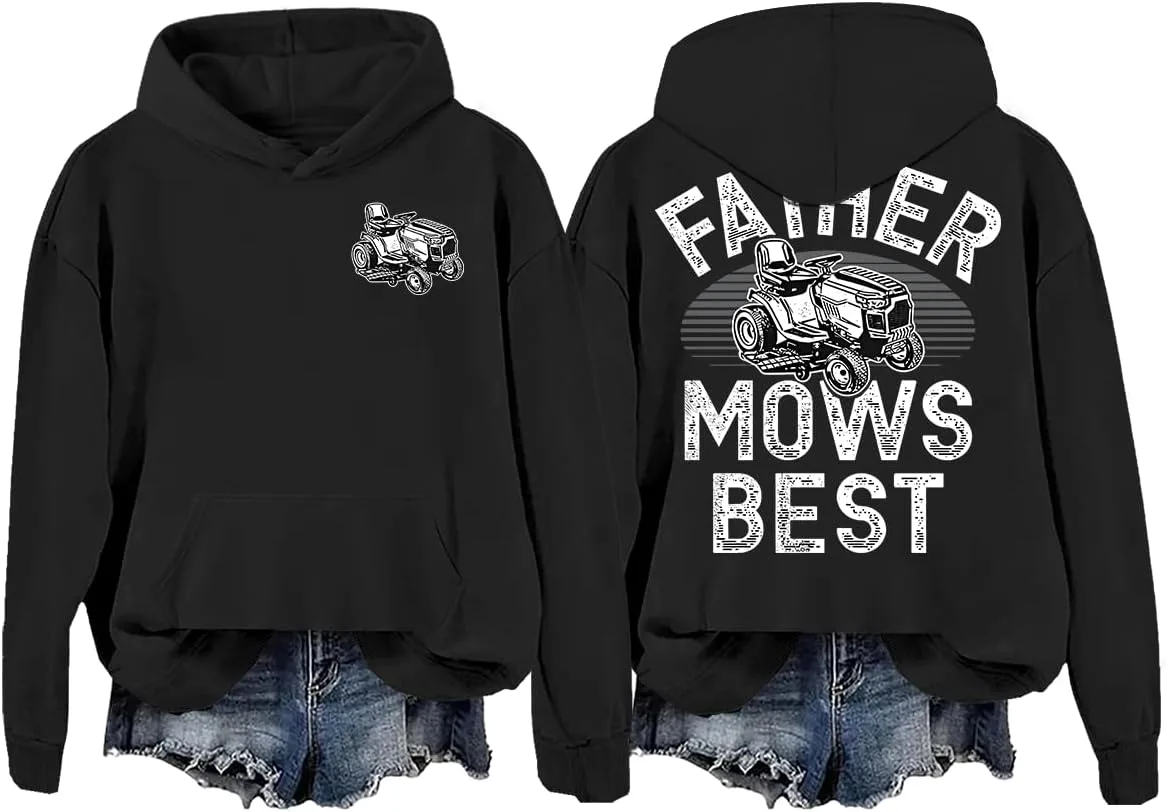 

Толстовка Father Mows Best с капюшоном и длинными рукавами woati