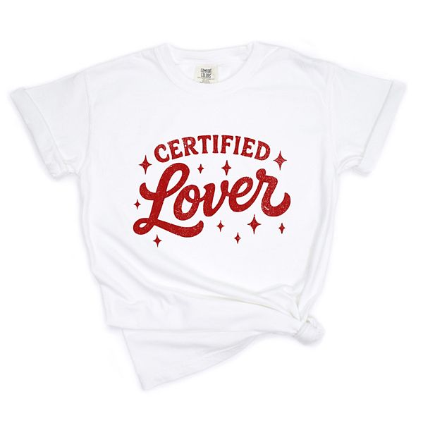 

Футболка женская с принтом Certified lover distressed stars Simply Sage Market, White