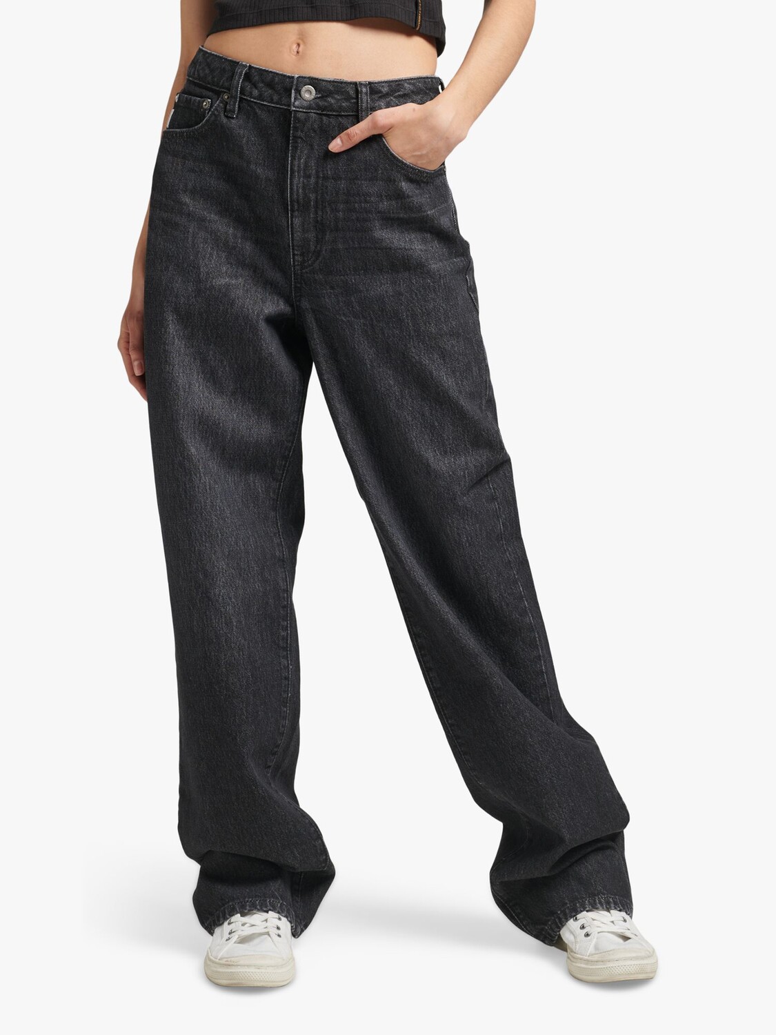 

Джинсы Superdry Vintage Wide Leg, Wolcott Black Stone