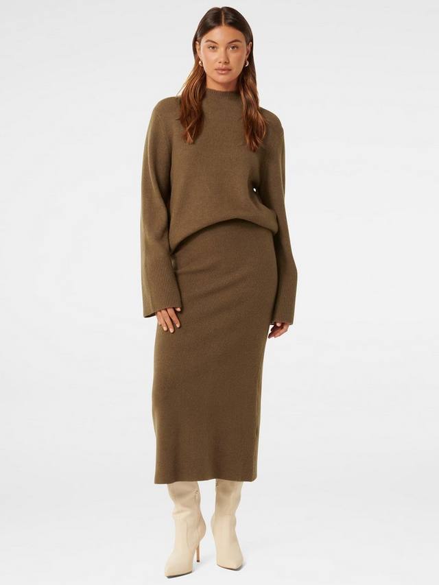 

Юбка миди Layla Co-Ord Forever New, Hazelnut