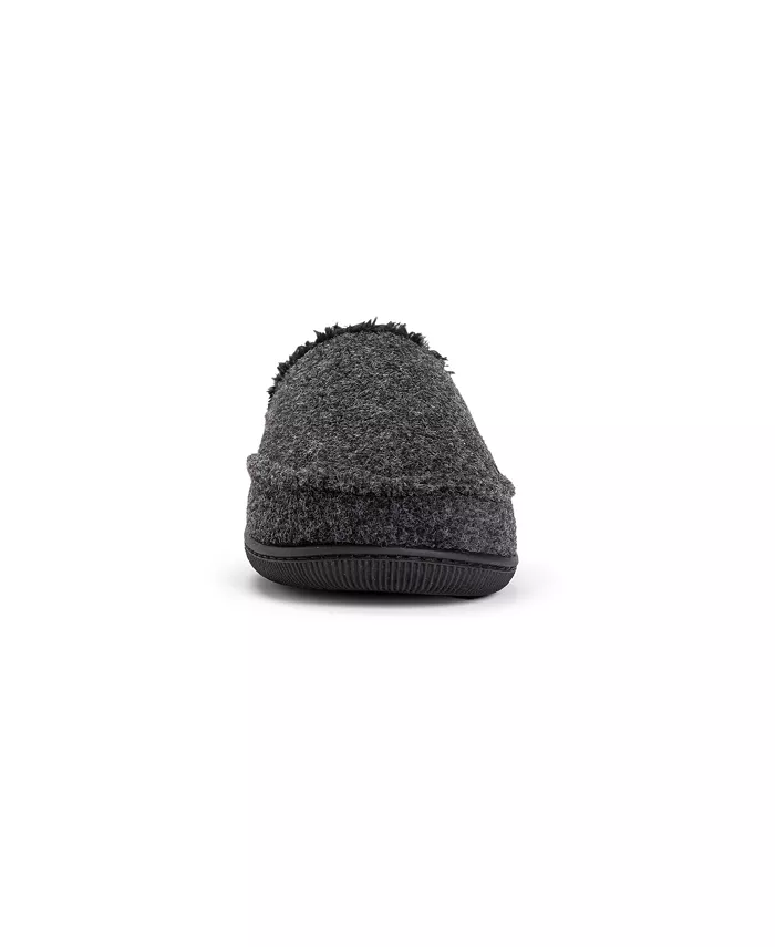 Мужские тапочки-клоги из искусственной шерсти MUK LUKS, черный — фото 3