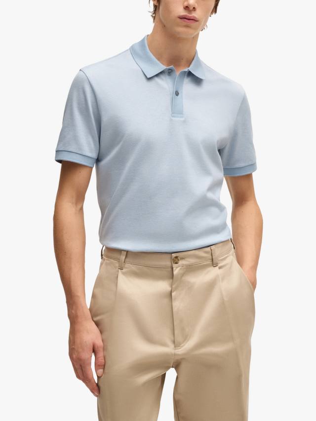 

Хлопковая поло Boss HUGO BOSS, Light Blue