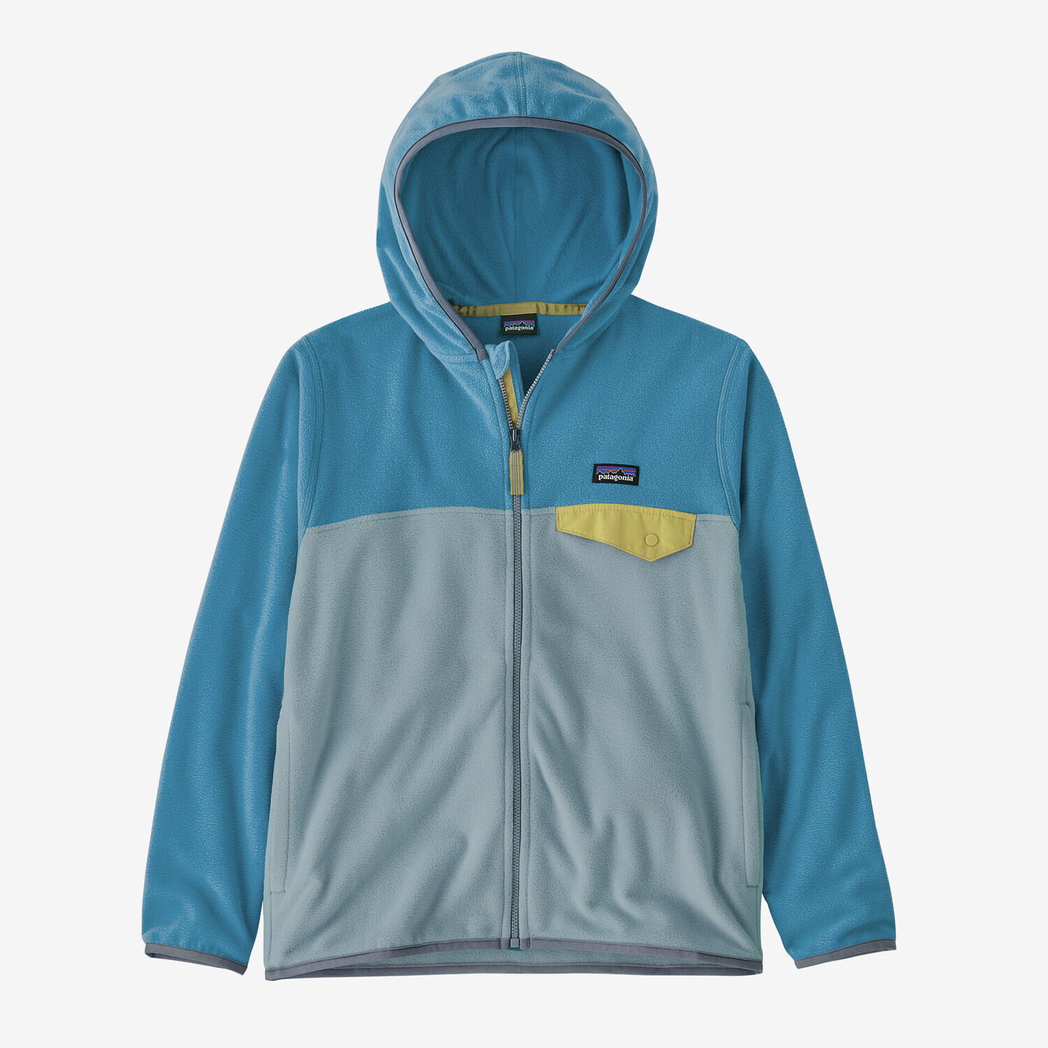 

Детская флисовая куртка Micro D Snap-T Patagonia, цвет Steam Blue w/Lago Blue