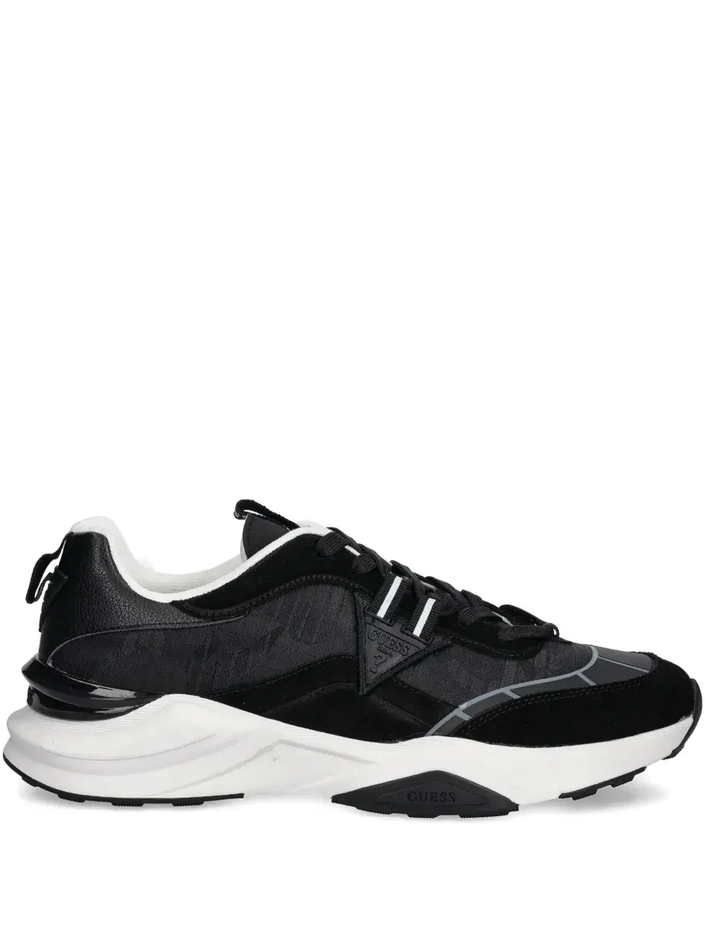 

Кроссовки с панелями и шнуровкой Guess Usa, черный