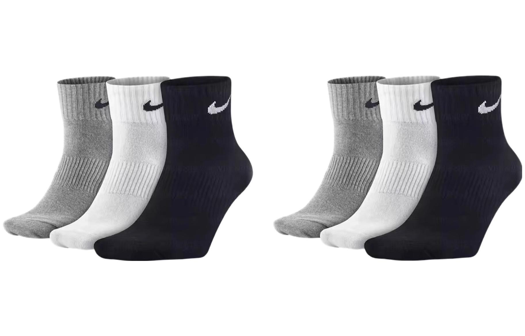 Унисекс носки Nike до середины икры, набор из 3 пар (подарочный набор в коробке "Круассан") — фото 3