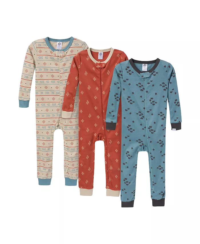 

Пижама Snug Fit для мальчиков, без ножек, 3 шт., цвет «буффало» Gerber, синий