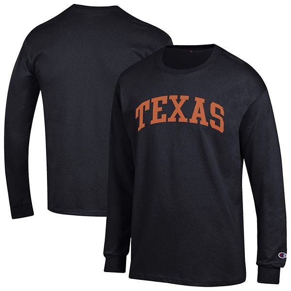 

Мужская черная футболка Texas Longhorns Basic Arch с длинным рукавом Champion