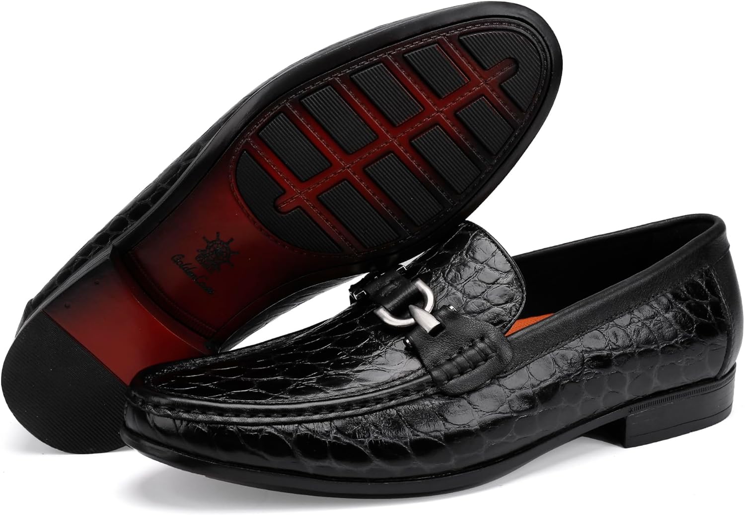 

Модные кожаные туфли для мужчин Generic, черный