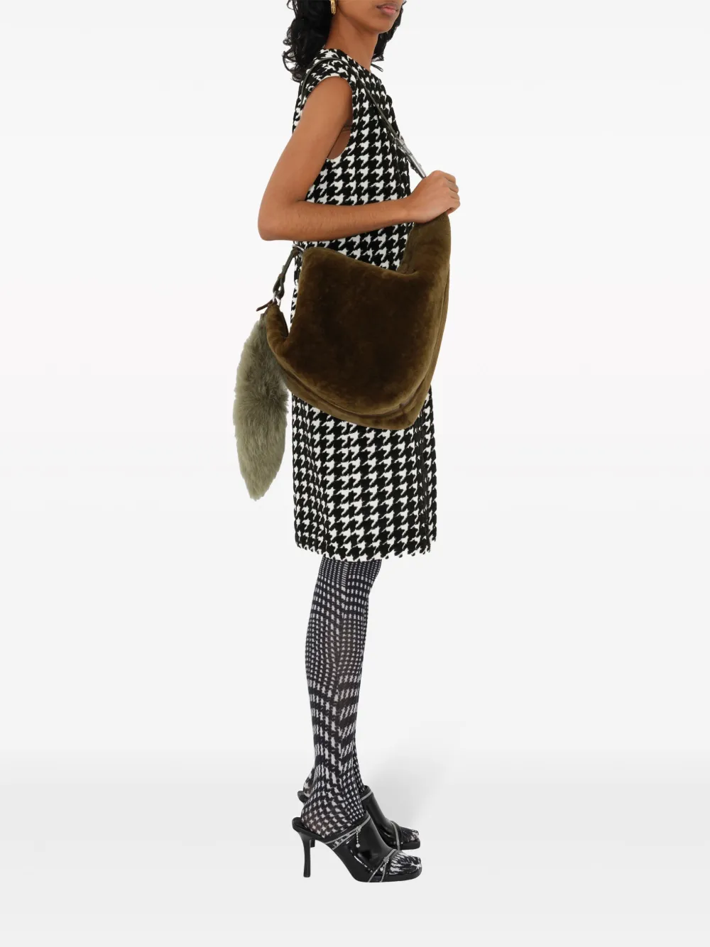 Платье мини BURBERRY, женское, черный — фото 3