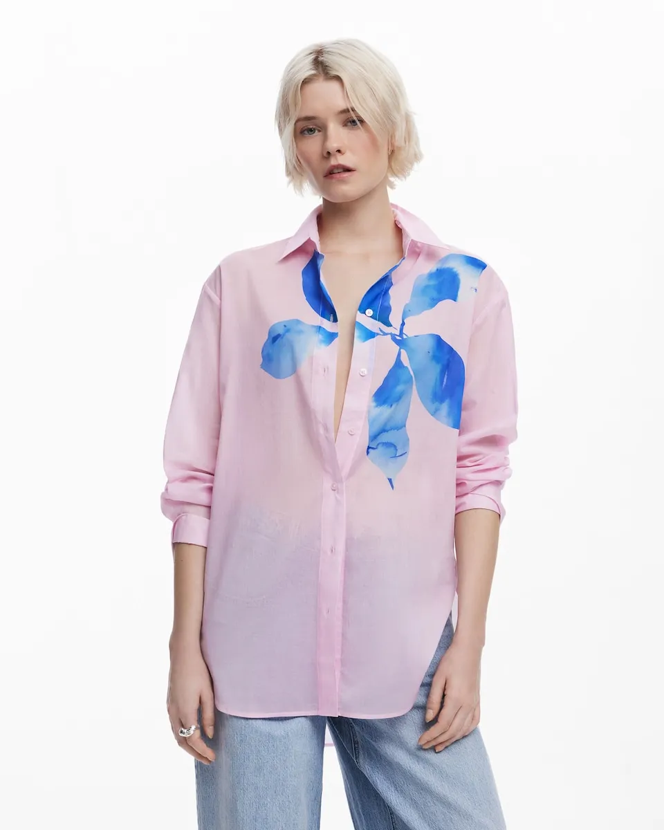 

Женская рубашка, разработанная Кристианом Лакруа Desigual, розовый